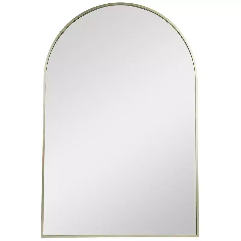 Northlight 36 Gold Framed Modern Arched Wall Mirror