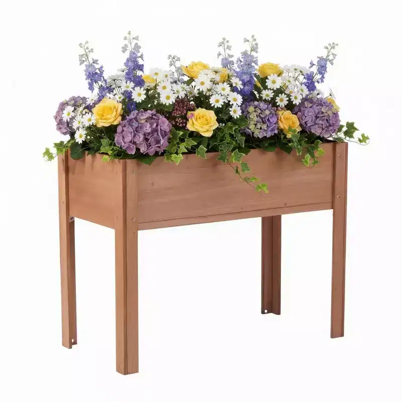 40x20x31 In Raised Garden Bed with Legs, Elevated Solid Wood Planter Box for Vegetables, Herbs and Flowers with Easy Assembly