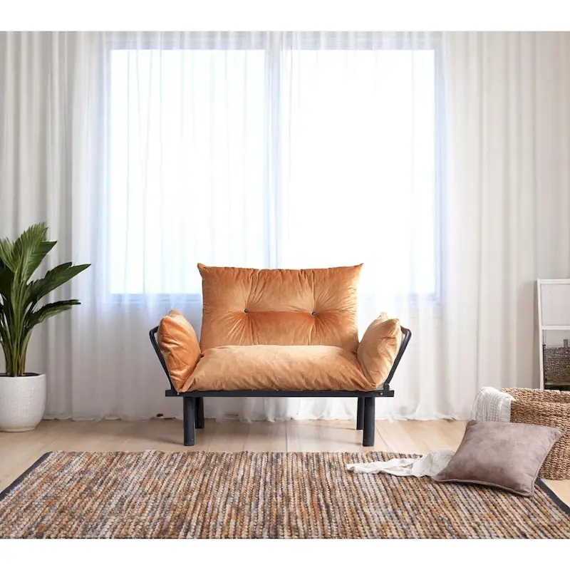 Sadio Metal Frame Loveseat With Removable Cushions