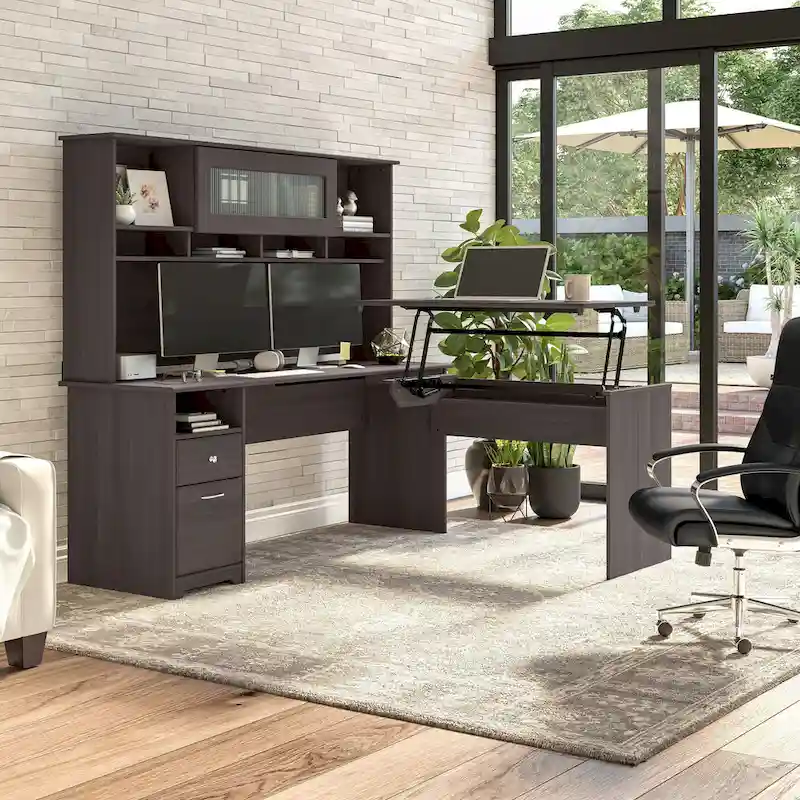 Cabot 72W Home Office Computer Desk with Drawers by Bush Furniture