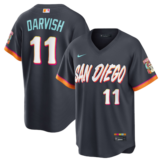 San Diego Padres Yu Darvish Obsidian 2026 City Connect Stadium Jersey