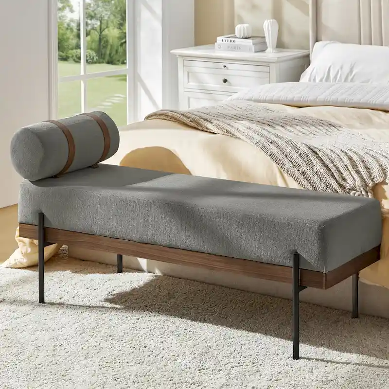 Damacio Entryway Bench with Removable Pillow
