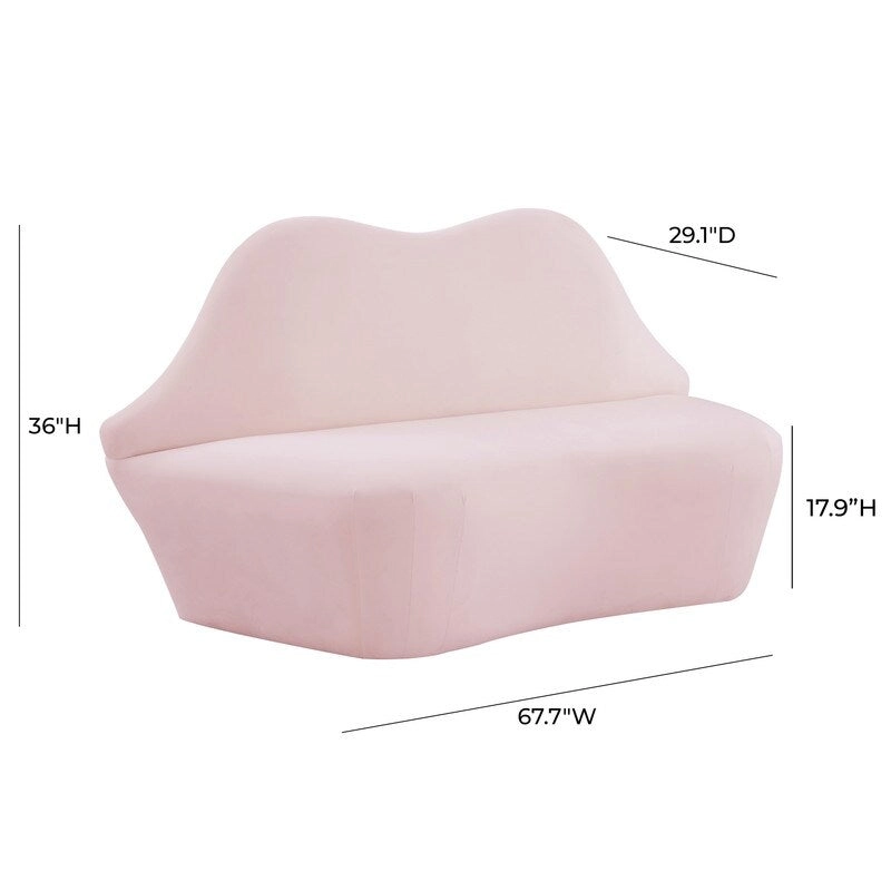 Lips Velvet Settee - 67.7