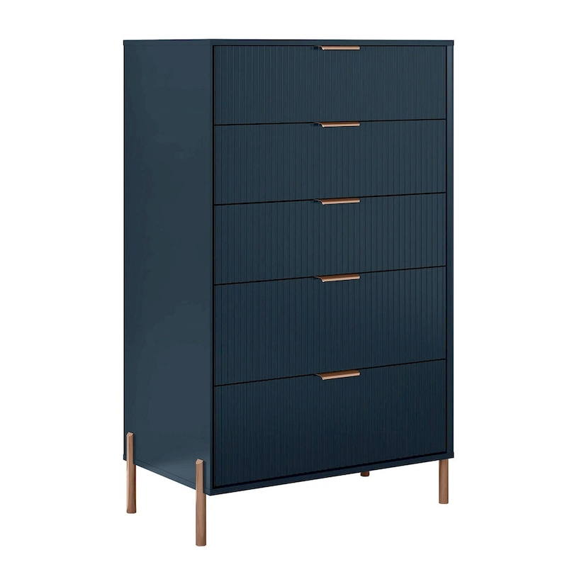 Modern 30 5-Drawer Chest with Metal Handles