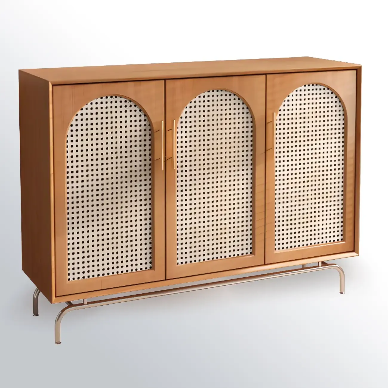 Tropical Pine Wood Accent Cabinet in Rectangular Shape