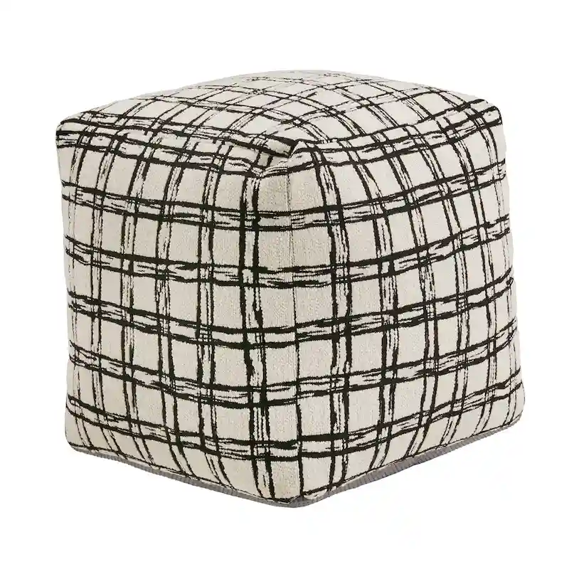 Upholstered Square Pouf Ottoman