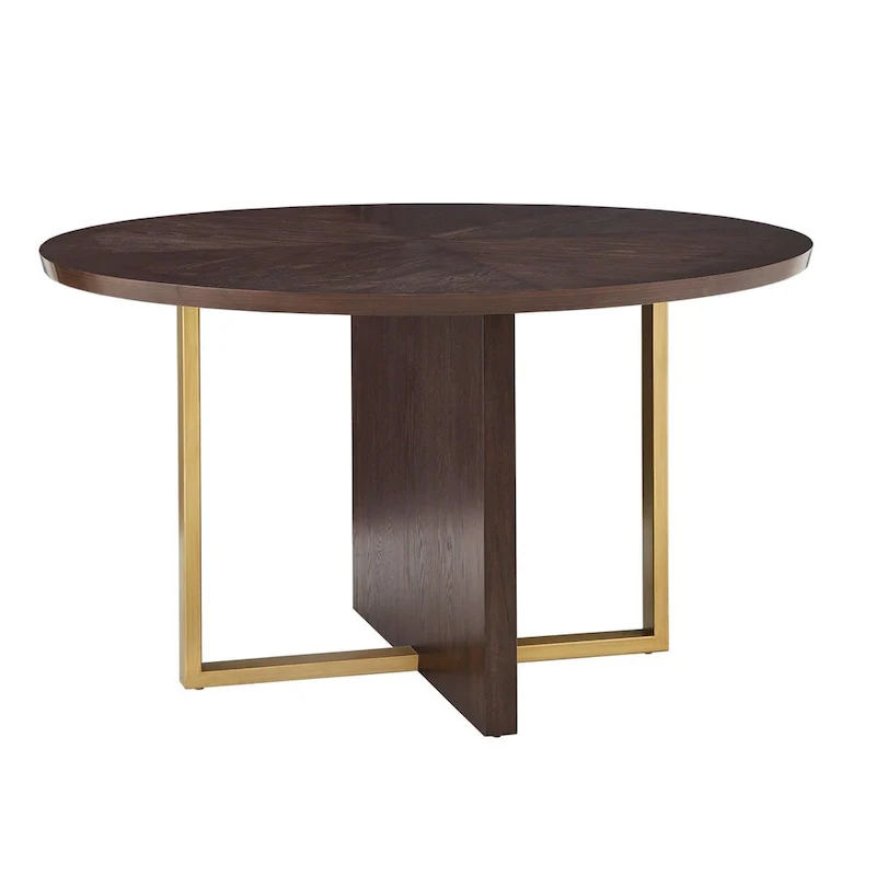 Andrea Espresso 54-inch Round Dining Table by   - 54 Round Dining Table