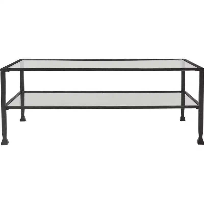 Maddox Glass and Metal Coffee Table - ClickDecor