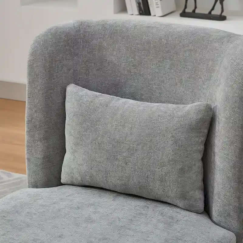 Chenille Armless Swivel Accent Chair