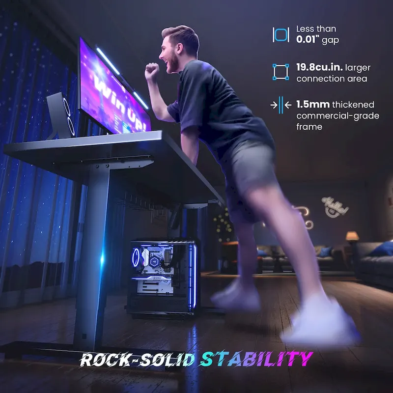 SIAGO 48 x 24 Inch Computer Desk Height Adjustable Electric Sit Stand Up Desk