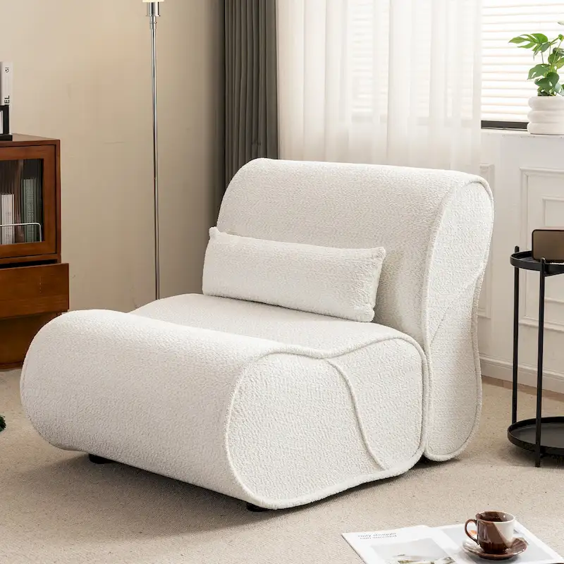 GDFStudio - Amelia Timeless Fabric Recliner with Ergonomic Design and Matching Pillows