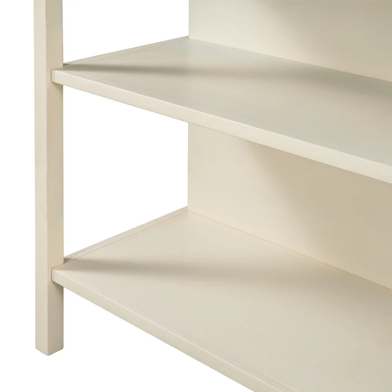 Solid Wood 45 Stationary Kitchen Island with Prep Table and Shelves