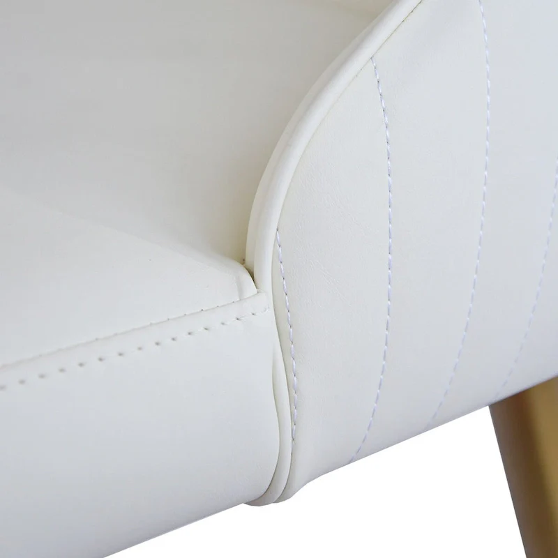 Upholstered Dining Chairs - Beige, High Back Design