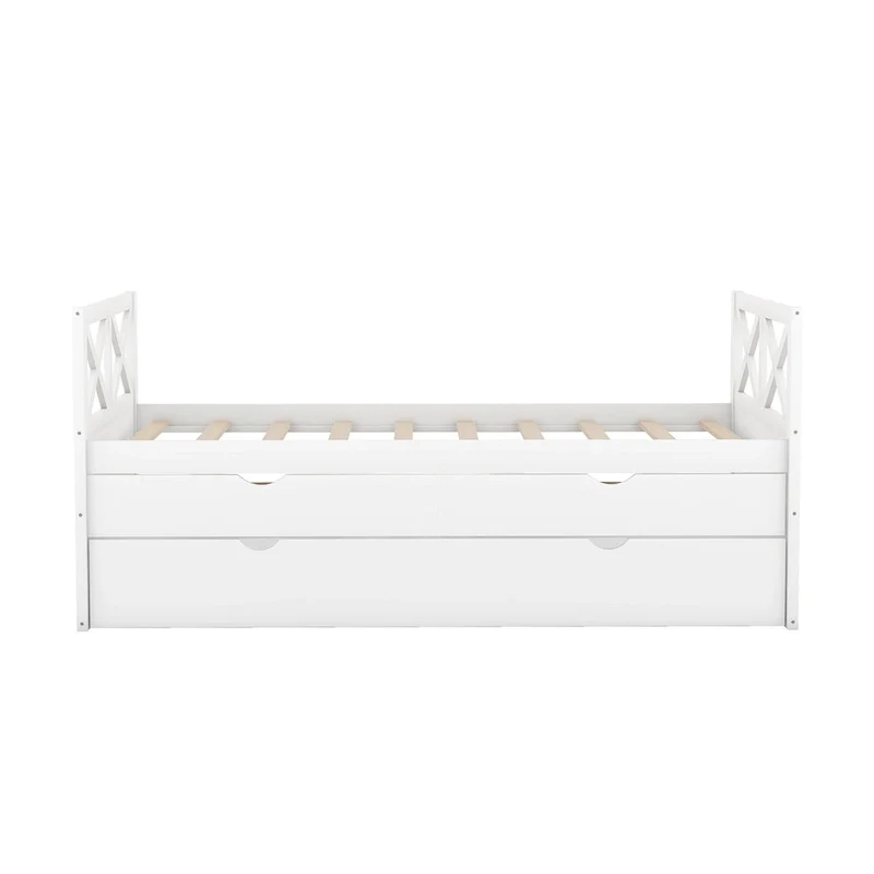 White Pine Twin Daybed with Drawers and Trundle