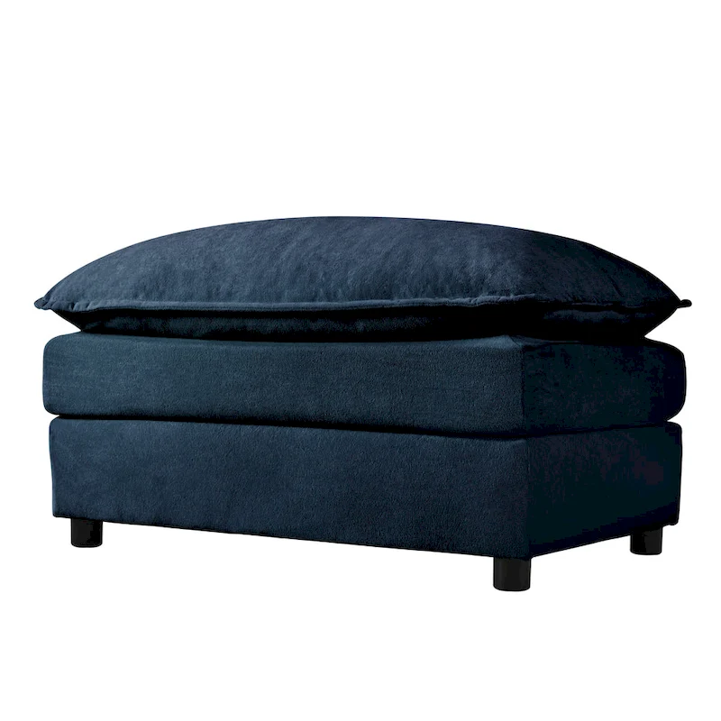 109.45 Chenille Upholstered U-Shaped Modular Sectional Sofa with Double-Layer Cushions, DIY Combination