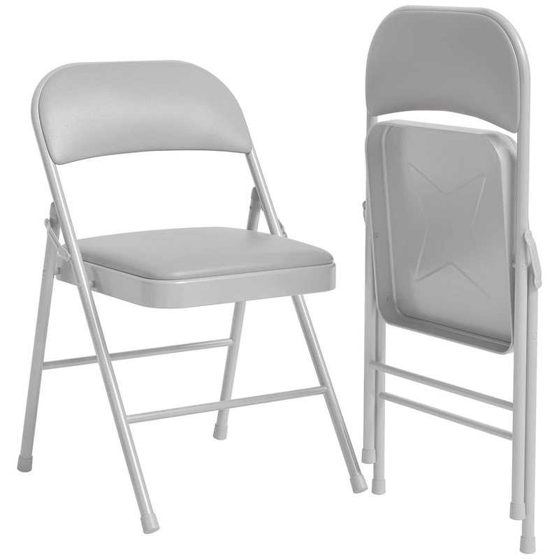 Folding Chairs 2/4 Pack With Padded Cushion and Back