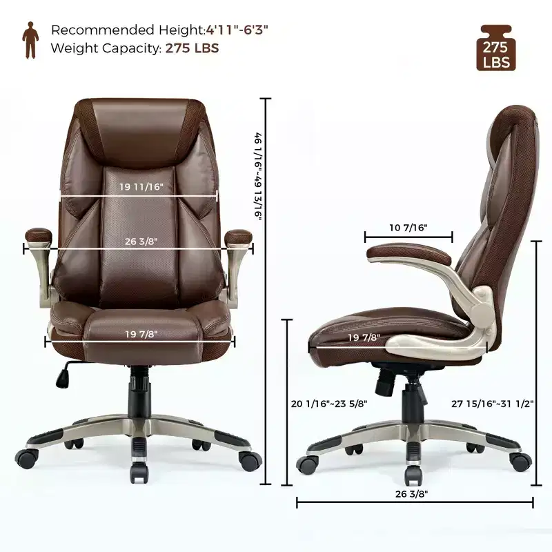 EUREKA ERGONOMIC Galene, Faux Leather Office Chair