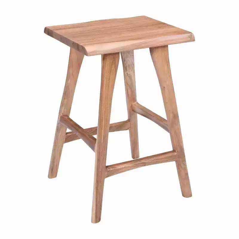 Jofran,Sedona Solid Wood Rustic Backless Counter Barstool - Set of 2