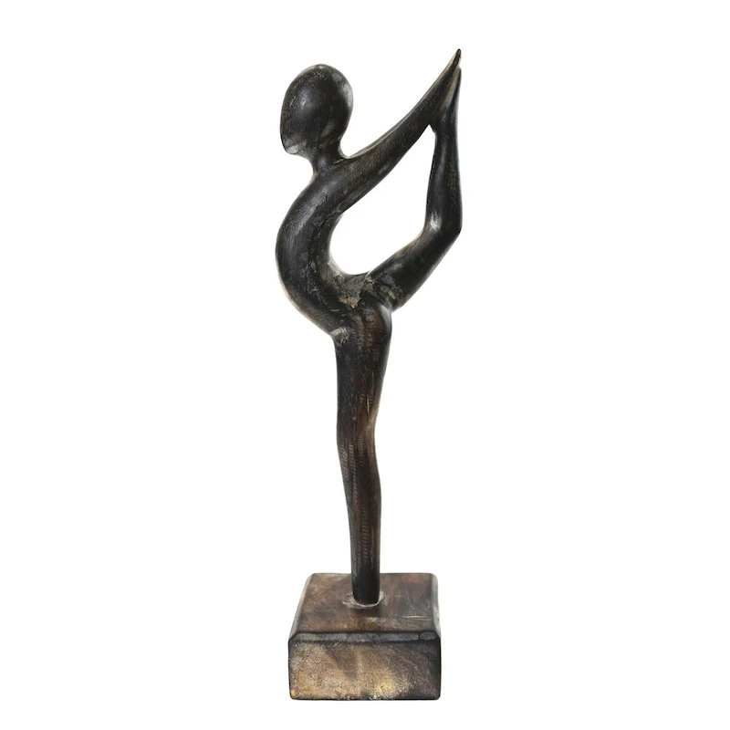 12  Wooden Handmade Abstract Ballet Dancer Sculpture Statue Handcrafted Gift Art Home Decor Figurine Accent Hand Carved