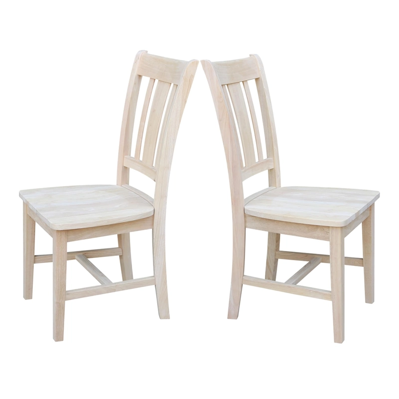 International Concepts Solid Wood San Remo Splatback Chairs, Set of 2