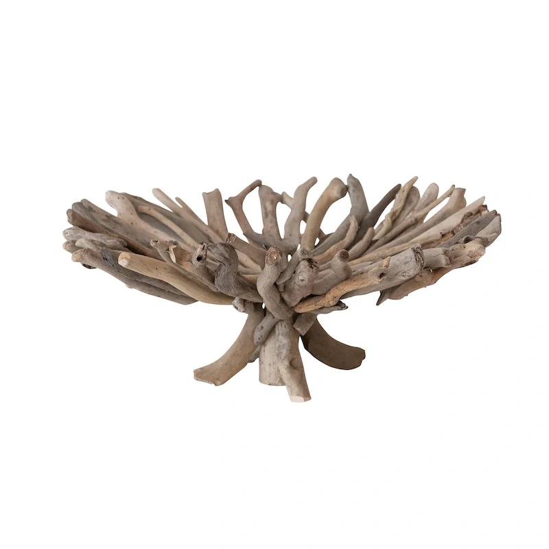 Handmade Driftwood Footed Tray - 18.0 L x 8.0 W x 18.0 H