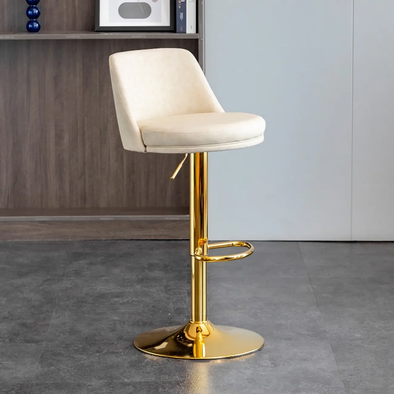 Adjustable Swivel Leather Modern Bar Stools