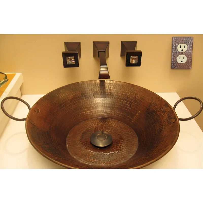 Premier Copper Products Copper Switchplate Single Duplex, 2 Hole Outlet Cover - Quantity 4 (SO2_PKG4) - Brown