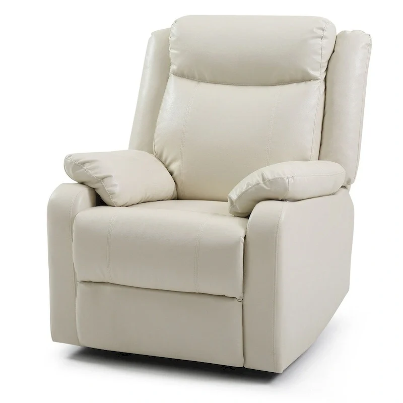 Faux Leather Rocking Recliner, Single Seat