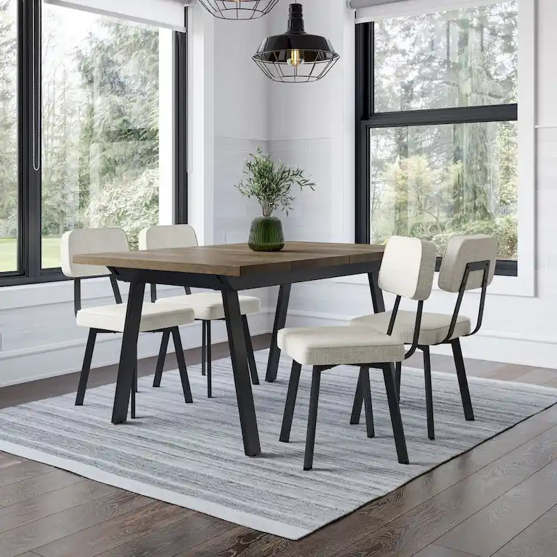 Amisco Clarkson Upholstered Dining Chair with Metal Legs
