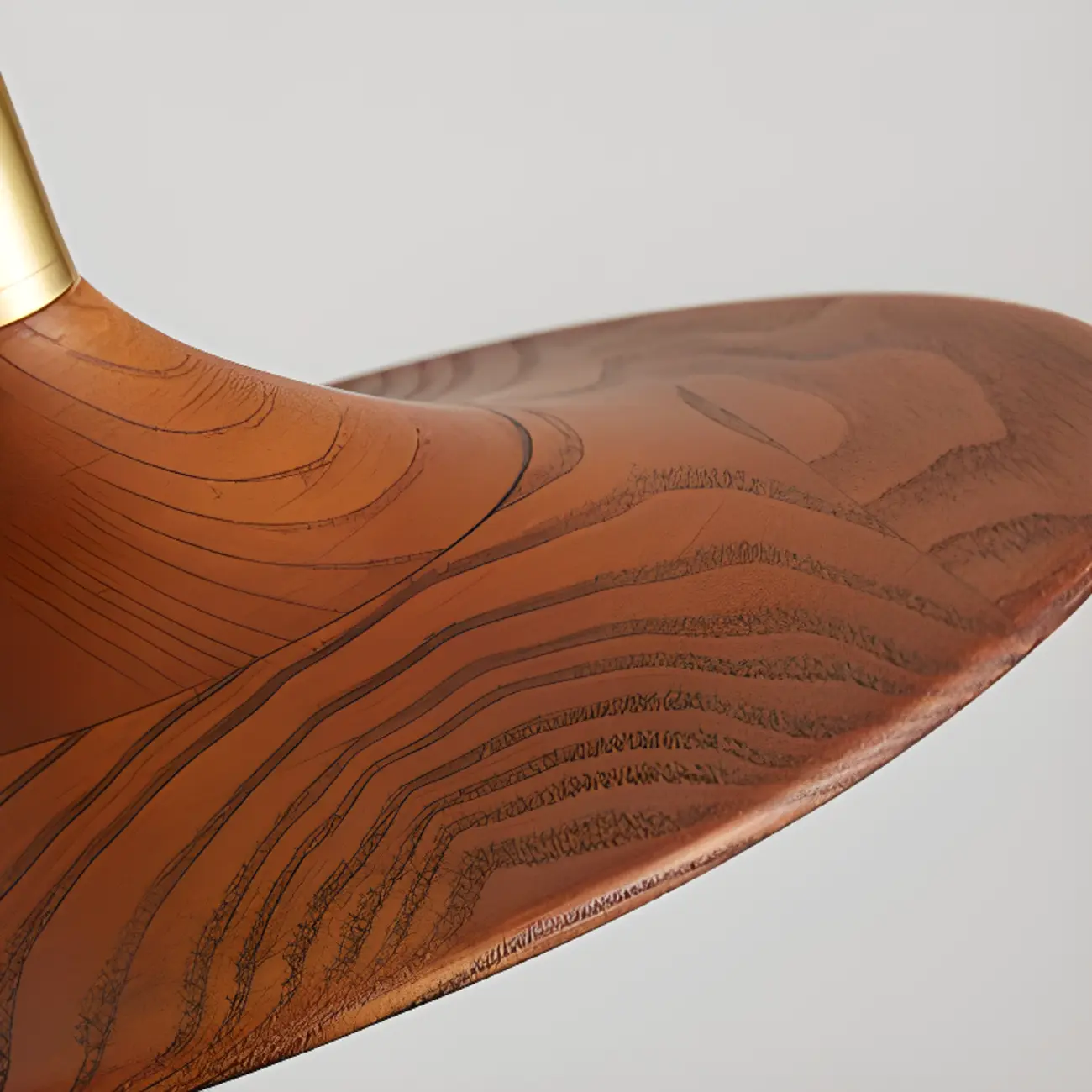 Modern Metal Walnut Acrylic Geometric Pendant Light