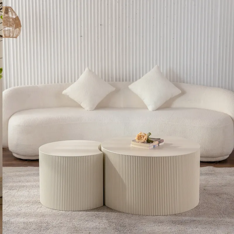 Exquisite Round Wood Coffee Table for Compact Living Spaces