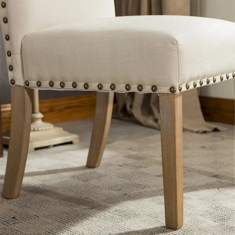 Roundhill Furniture Mod Urban Solid Wood Upholstered Parson Chairs (Set of 2)