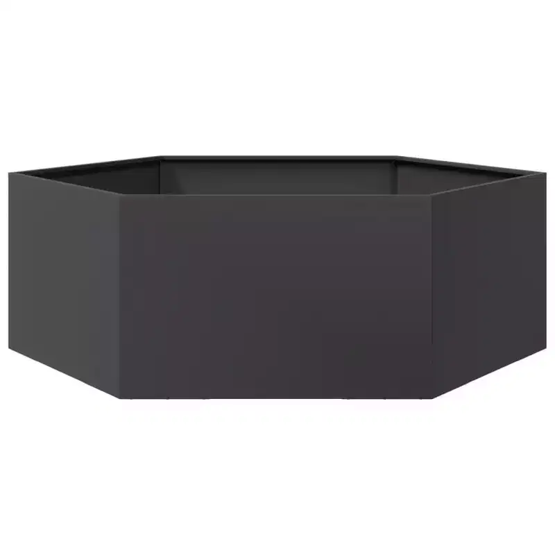 vidaXL Garden Planter Black Steel Large Durable Garden Planter