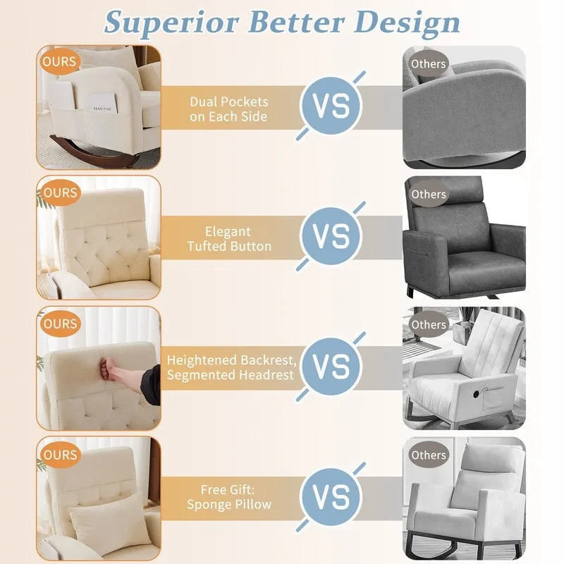 Upholstered Rocking Chair