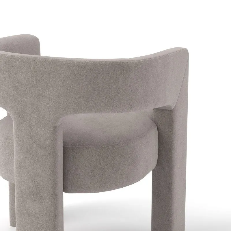 Modern Glam Velvet Upholstered Dining Chair, Open-Back Accent Chair