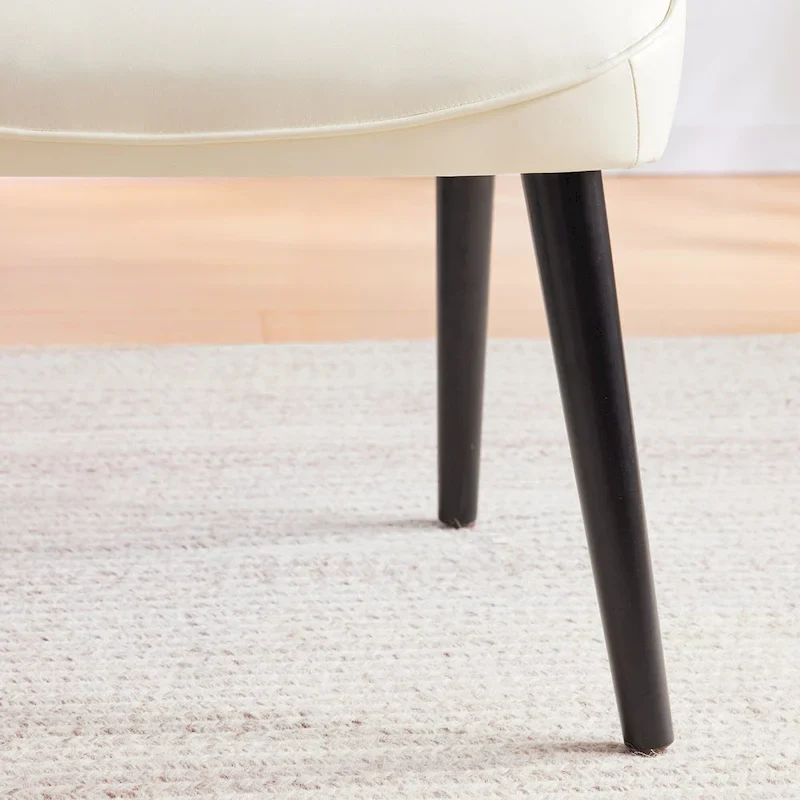 High-Back Tufted Accent Chair | Faux Leather Wingback | Solid Wood Frame | Ergonomic Armrests | 300 lbs Capacity | 37