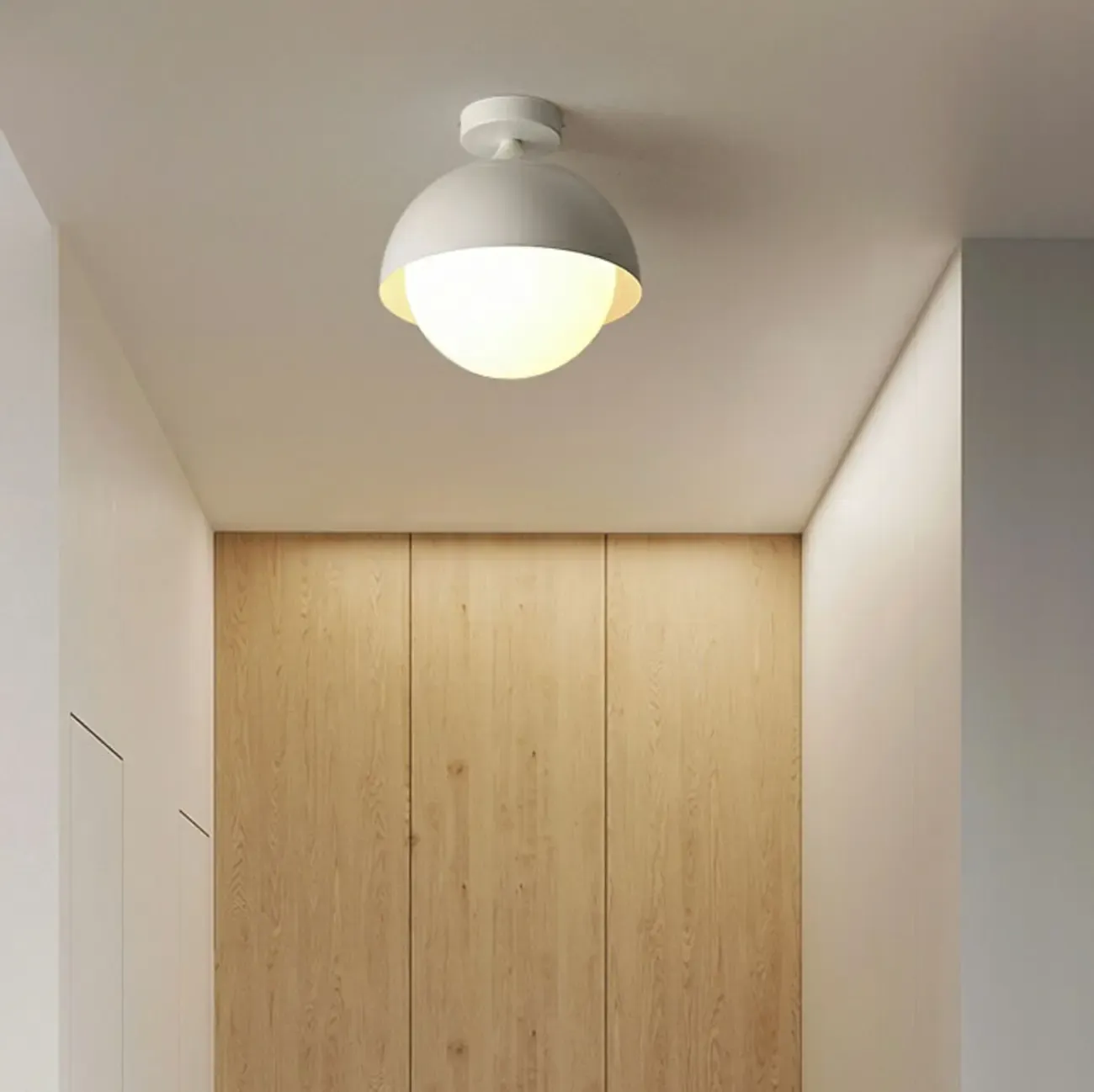 Mini Globe LED Semi-Flush Ceiling Light for Living Room