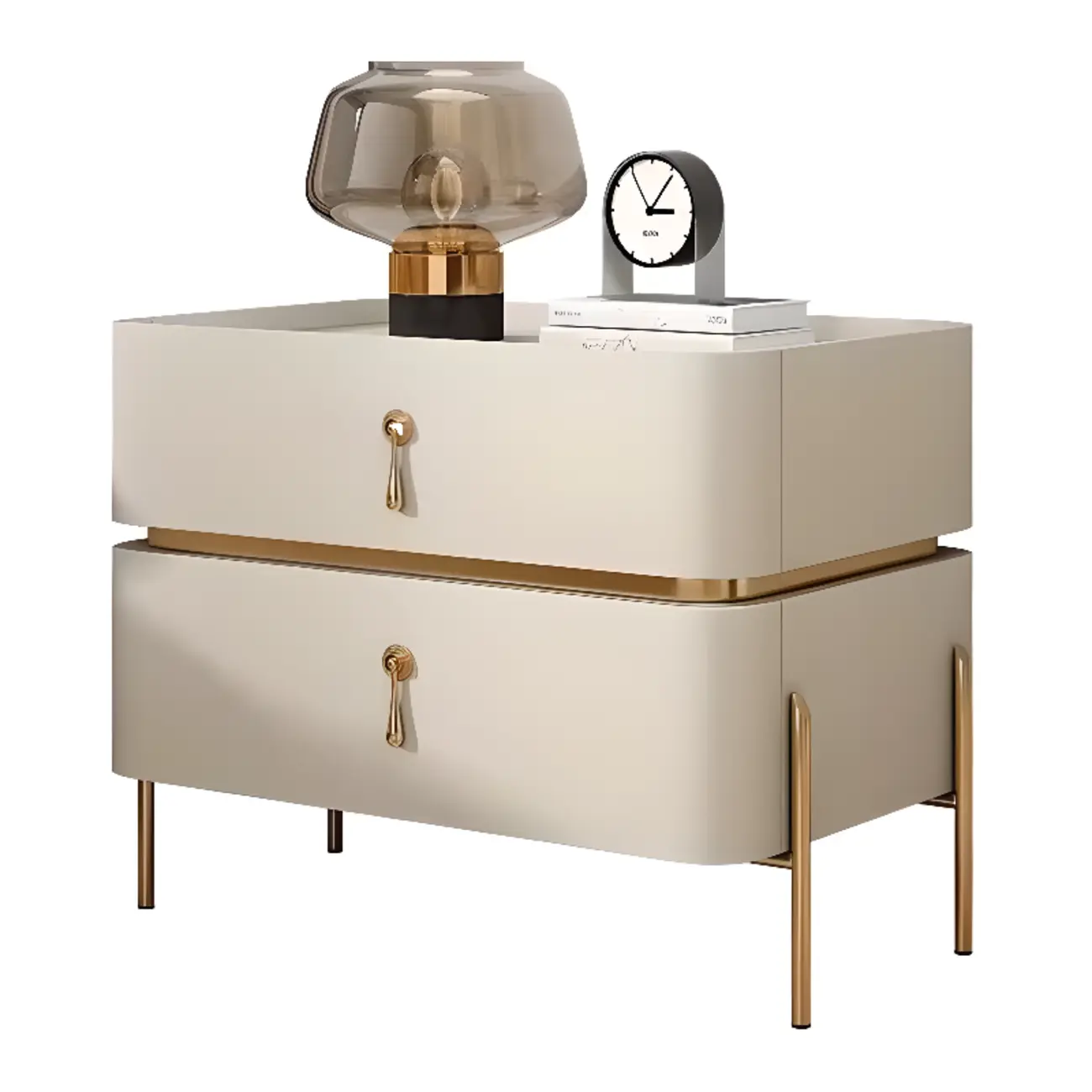 Modern Bedside Table with Sintered Stone Top