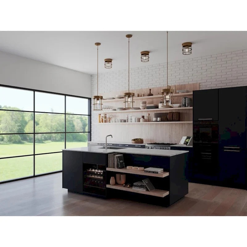 Burgess Collection One-Light Aged Bronze Modern Farmhouse Pendant - 9.5 in x 9.5 in x 12.37 in