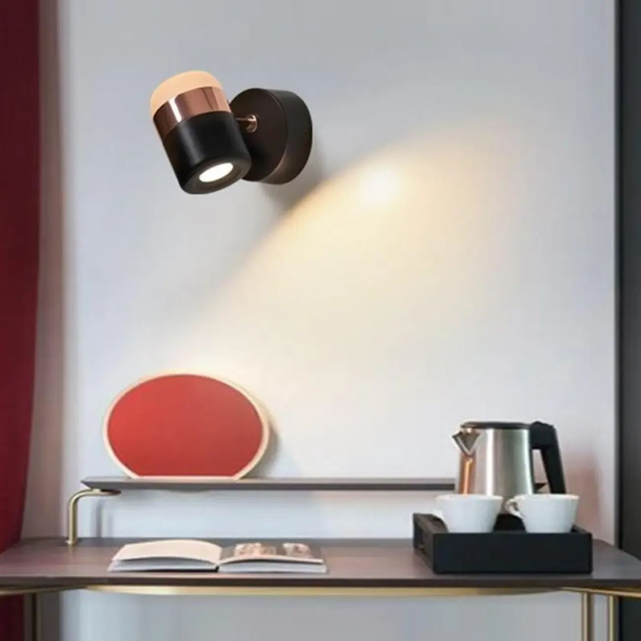 Modern 2-Light Cylinder Adjustable Wall Sconce