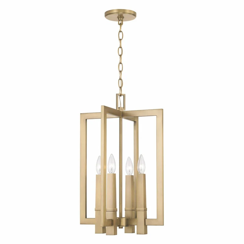 Blake 4-light Aged Brass Foyer Pendant