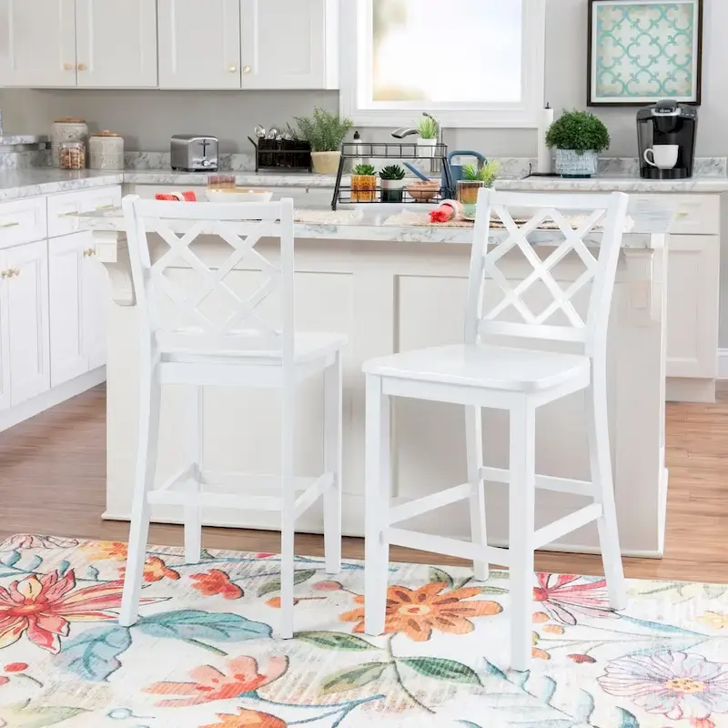 Counter Height Bar Stool with X-Back Design