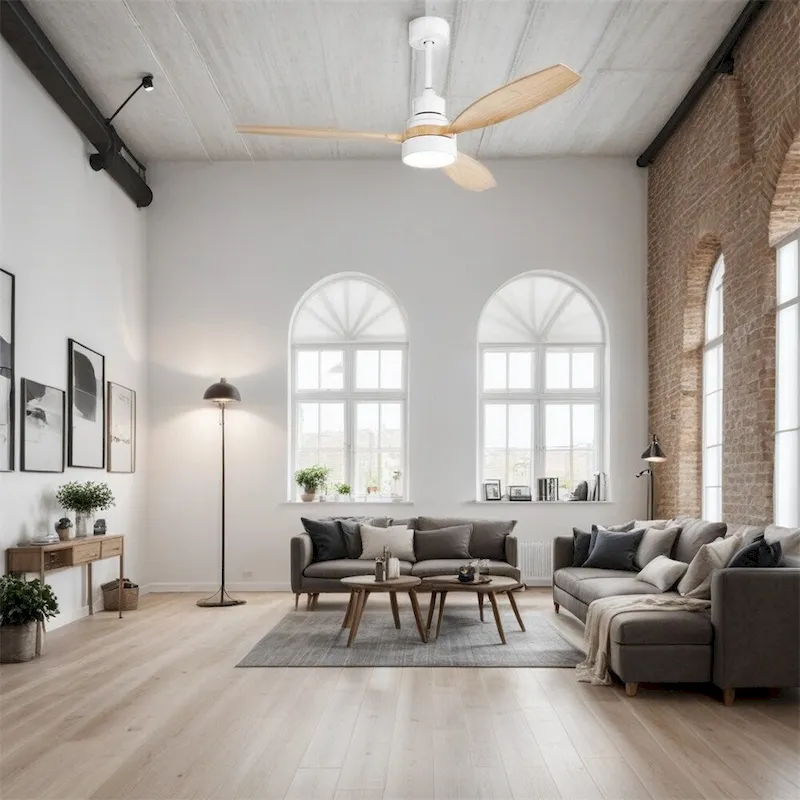 52  Led Ceiling Fan white Remote Control and Reversible DC Motor - N/A