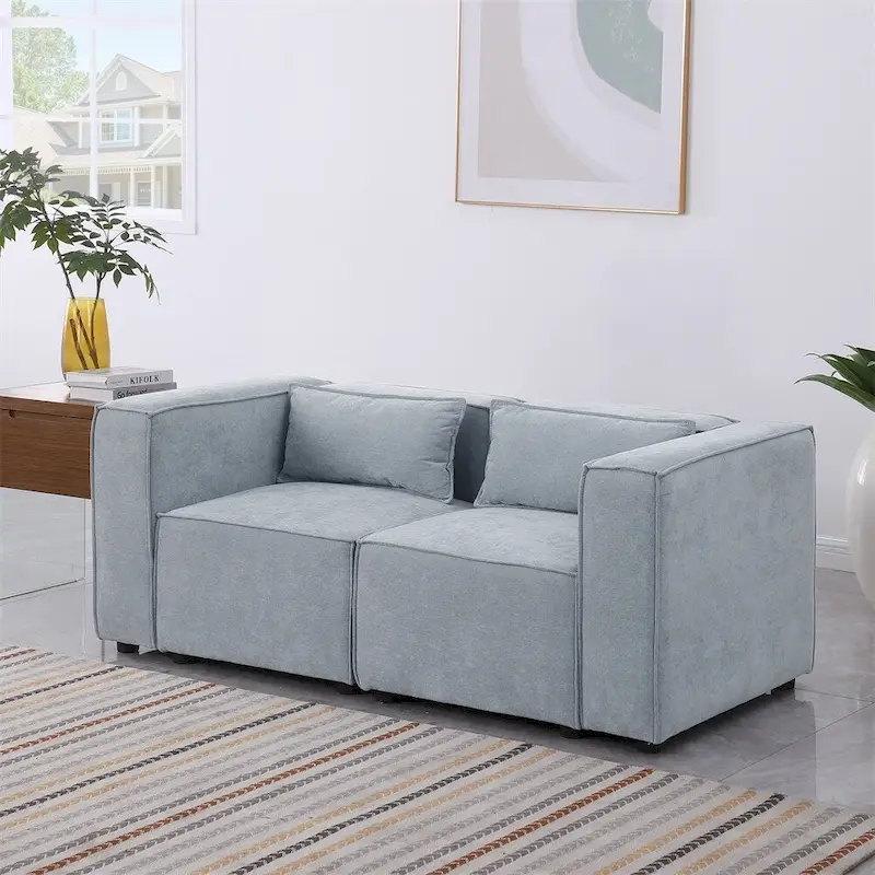 Chenille Fabric Sofa with Legs