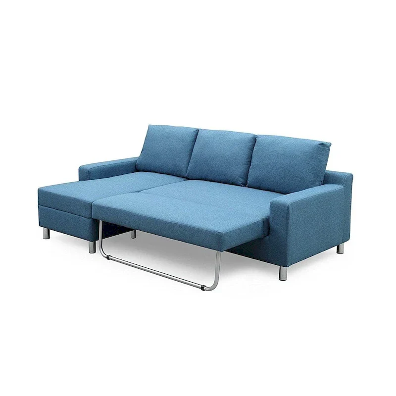US Pride Furniture Hampton Left-side Facing Linen Sectional Sofa Bed