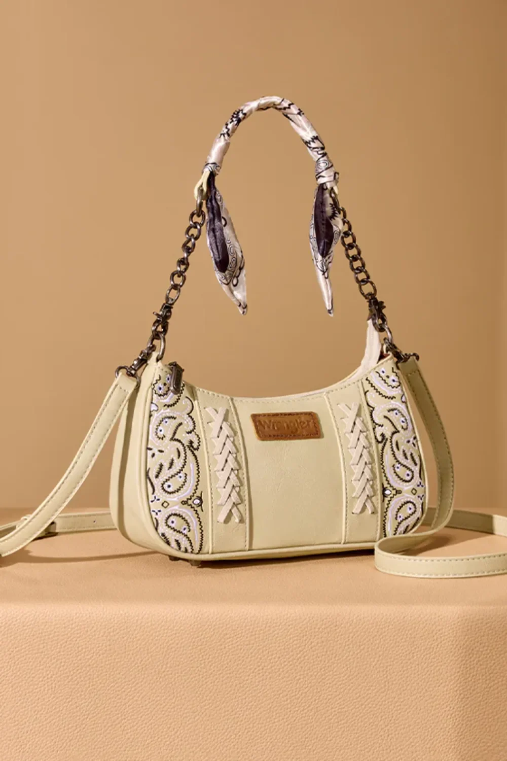 Wrangler Bandana Shoulder Purse for Women in Tan | WG331-818-TN
