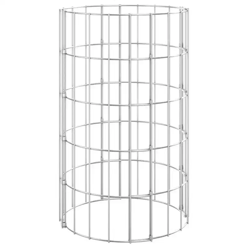 vidaXL Raised Garden Bed Patio Gabion Raised Bed Flower Pot Galvanized Steel