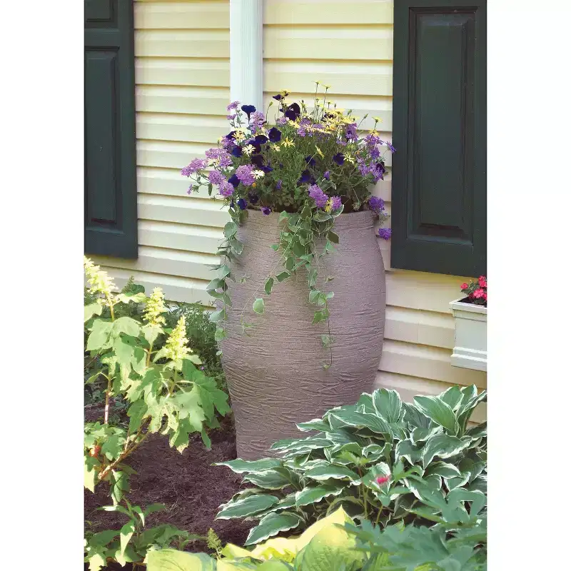 Emsco 60 gallon Stoneware Urn Rain Barrel Sand 24.875"x41.875"
