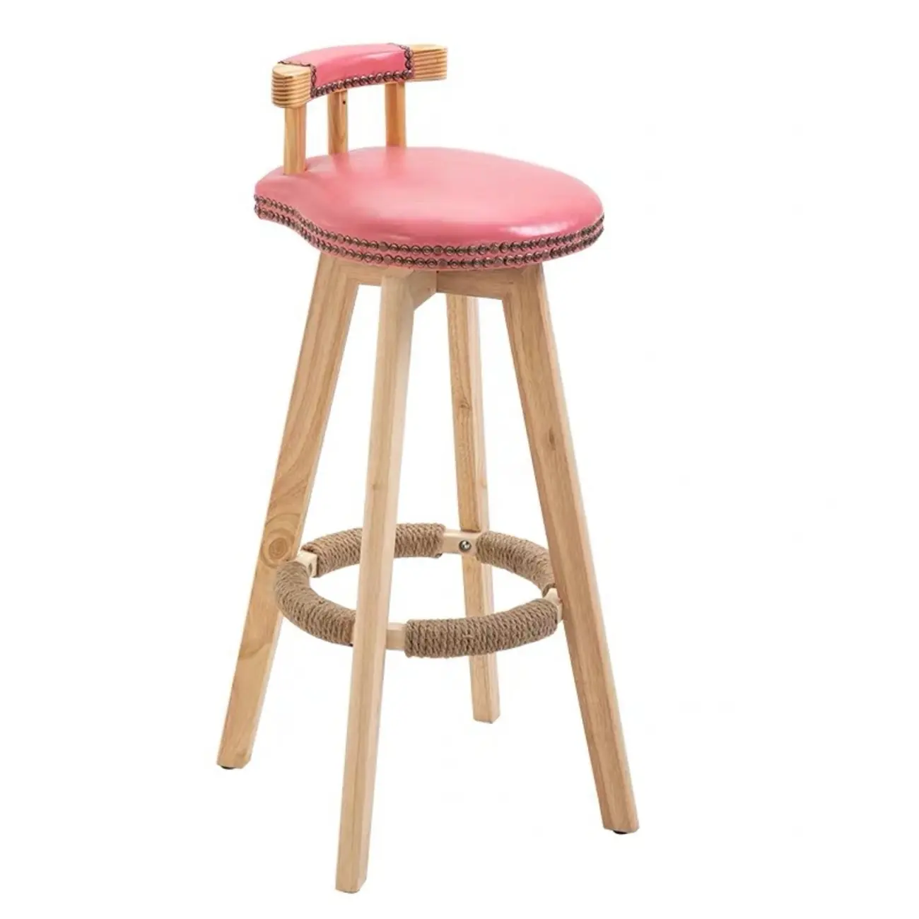 Bar Height Swivel Leather Modern Bar Stools