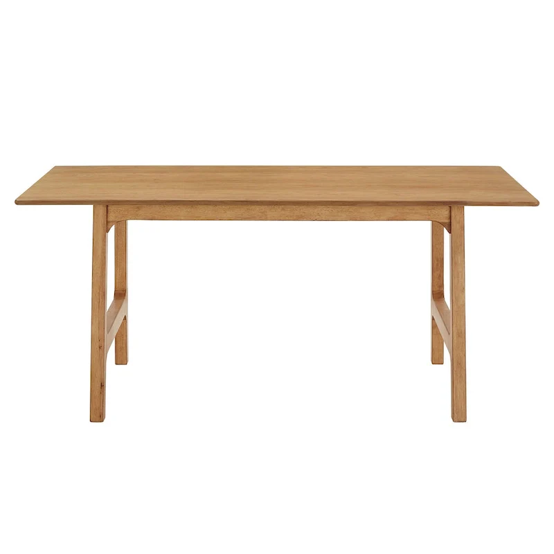Rubberwood Dining Table, 71.64 Inch, Walnut Finish